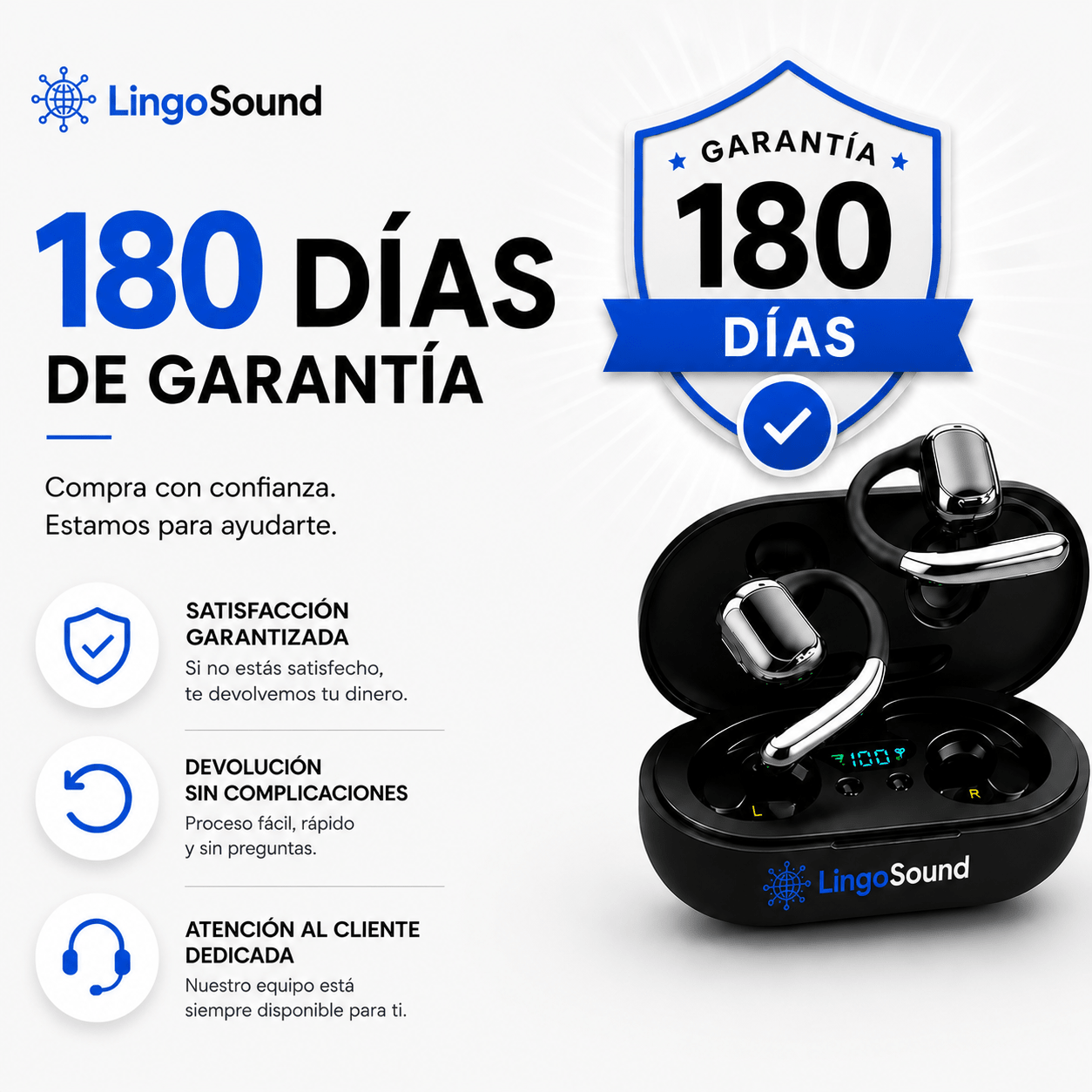 LingoSound XR4 - Auriculares traductores de idioma en tiempo real - Lingosound
